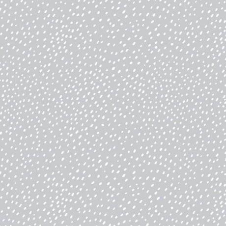 Lola Spot On Ice Grey – Voksdug med hvide prikker i kølig grå tone, motiv