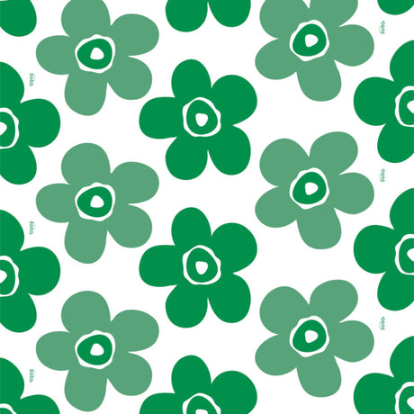 Lola voksdug – Big Flower Apple med store grønne blomster