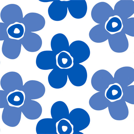 Lola voksdug – Big Flower Heavenly Blue med store blomster i blå toner, motiv