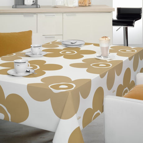 Lola voksdug – Big Flower Peanut Warm Beige