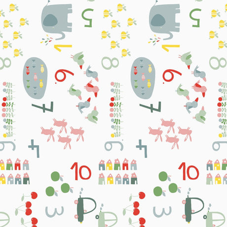 Lola voksdug – Count Me In med tal, dyr og legende illustrationer, motiv