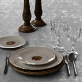 Lorrain Grå – Jacquardvævet tekstilvoksdug – 180 cm bred