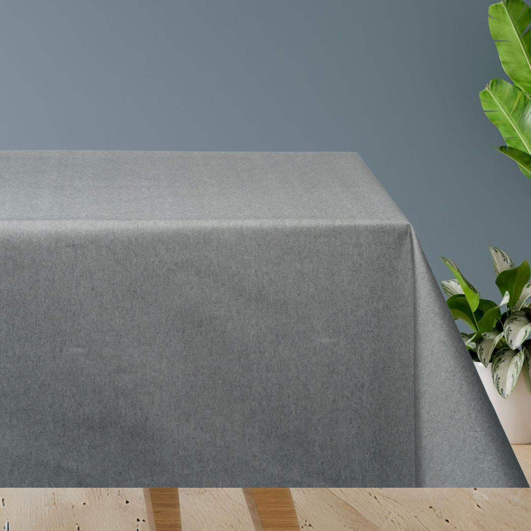 Lowie Liso Grey – Ensfarvet tekstilvoksdug med antiskrid – 140 cm bred