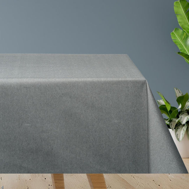 Lowie Liso Grey – Ensfarvet tekstilvoksdug med antiskrid – 140 cm bred