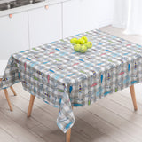 Maquereaux Grå – Akryldug med farverige fisk – 155 cm bred