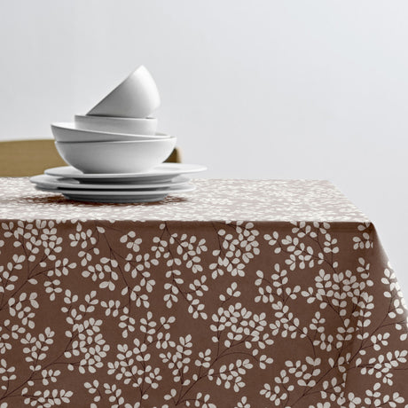 Mimosa Coffee Brown – Södahl tekstilvoksdug med skridsikker bagside