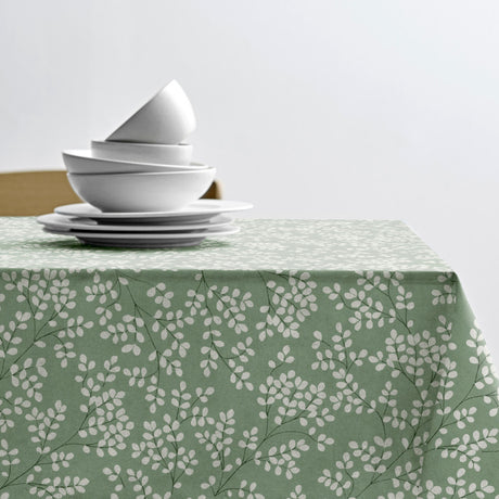 Mimosa Hedge Green – Södahl tekstilvoksdug med skridsikker bagside