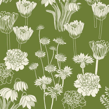 Morgengry Oliven – Susanne Schjerning tekstilvoksdug med skridsikker bagside