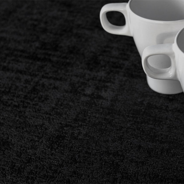 Morillo Luxxus Sort - Jacquard vævet tekstilvoksdug, 160 cm