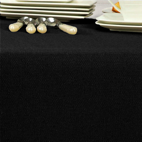 Morissot Black – Ensfarvet tekstilvoksdug med vævet struktur – 180 cm bred
