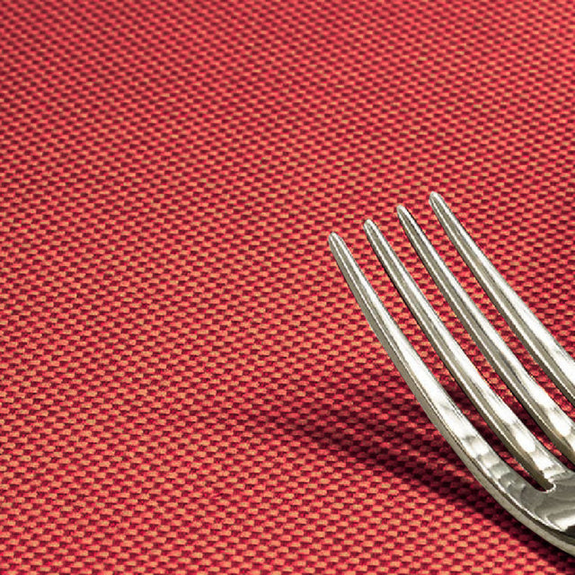 Morissot Red – Ensfarvet tekstilvoksdug med vævet struktur – 180 cm bred