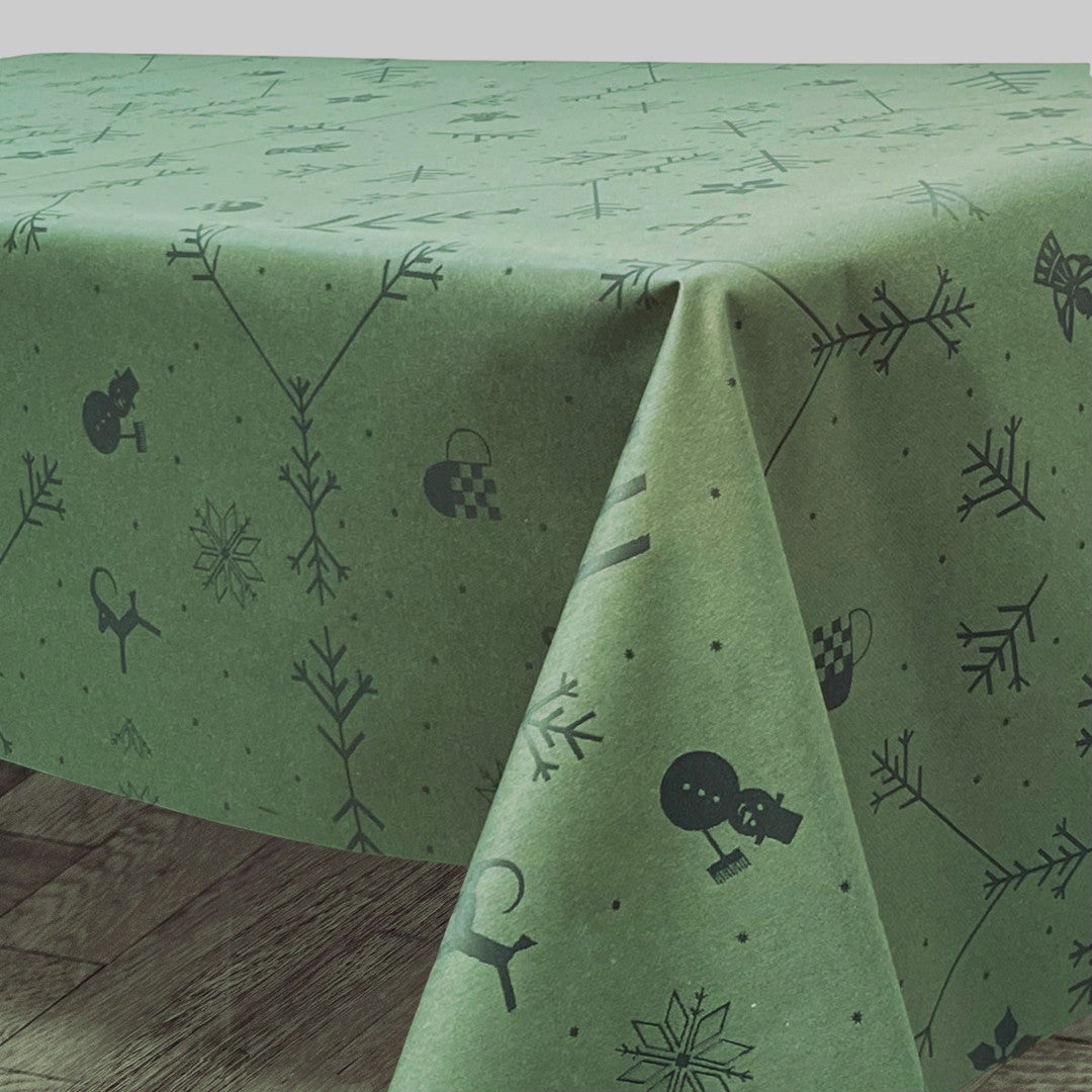 Noel Grøn fra Engholm – Jacquardvævet tekstilvoksdug med skridsikker bagside