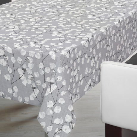 Nordfavn Autumn Leaf – Grå voksdug med stiliseret bladmønster