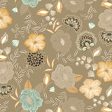 Nordfavn Chouchou Varm Beige – Blomstret voksdug i varme nuancer, motiv