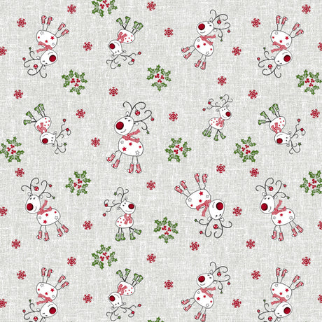 Nordfavn Ciervos Navidad – Julevoksdug med legende rensdyrmotiv, motiv