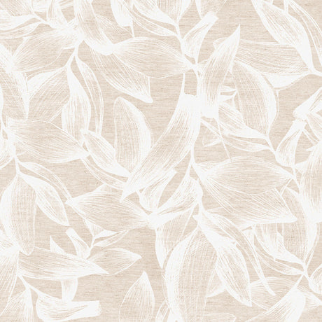 Nordfavn Cloe Botanica – Lys tekstilvoksdug med bløde bladmønstre, motiv