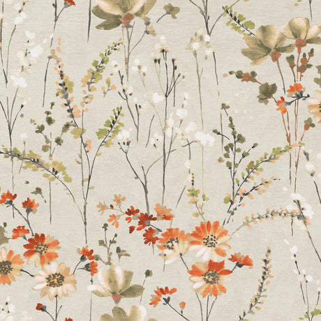 Nordfavn Cristel Meadow – Tekstilvoksdug med florlette blomster i varme nuancer, motiv