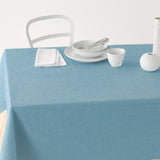 Nordfavn Dean Støvet Blå – Ensfarvet tekstilvoksdug i hørlook