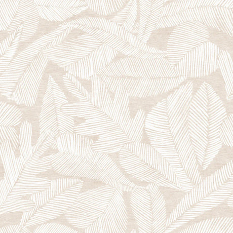 Nordfavn Edna Leaf – Tekstilvoksdug i sand med blødt bladmønster