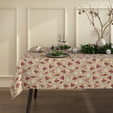 Nordfavn Frosty Glow – Juletekstilvoksdug med snemænd og funklende detaljer