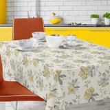 Nordfavn Fruehling Gul – Lys voksdug med blomster i varme forårstoner