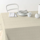 Nordfavn Ibiza Lys Sand – Stribet tekstilvoksdug i lette naturtoner