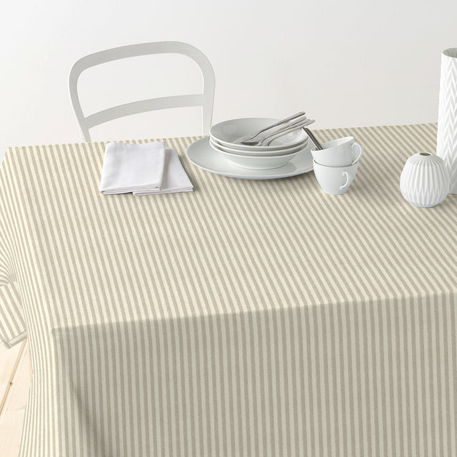 Nordfavn Ibiza Lys Sand – Stribet tekstilvoksdug i lette naturtoner