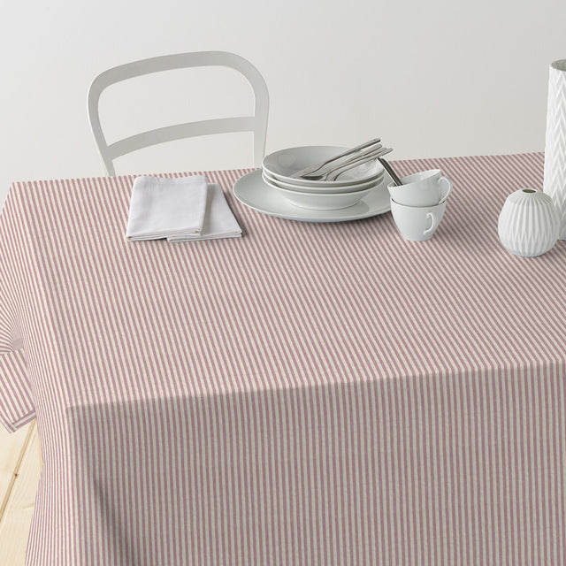 Nordfavn Ibiza Støvet Rosa – Stribet tekstilvoksdug i blød rosatone