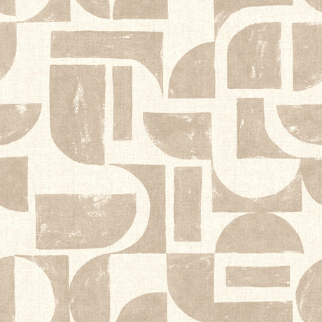 Nordfavn Manu Beige – Grafisk voksdug i rolige nuancer med hørinspireret udtryk, motiv