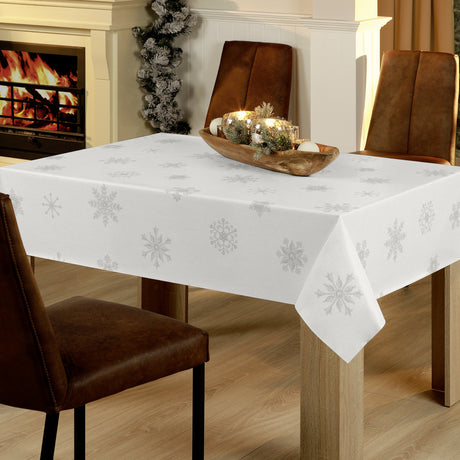 Nordfavn Marilyn – Elegant vinterdug i lys grå med fine iskrystaller