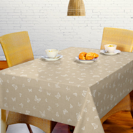 Nordfavn Mariposas Beige – Let og dekorativ voksdug med fine sommerfugle