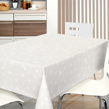 Nordfavn Mariposas Lys Grå – Let voksdug med fine sommerfuglemotiver