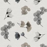 Nordfavn Organza Grey Beige – Stilren voksdug med let grafisk bladmønster, motiv