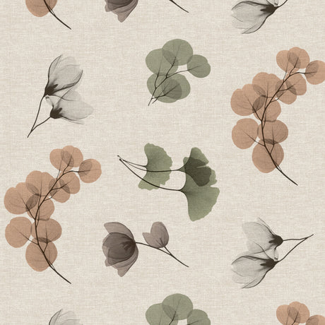 Nordfavn Organza Natur – Let voksdug med botanisk mønster, motiv