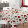Nordfavn Poinsettia – Lys julevoksdug med klassisk blomsterdesign