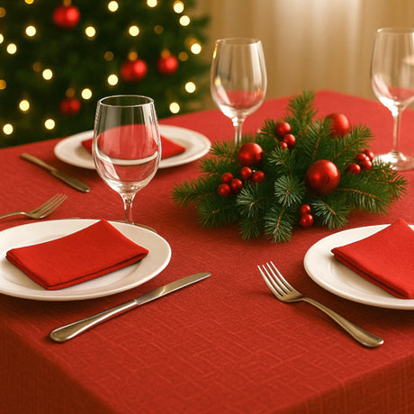 Nordfavn Red – Ekstra kraftig rød voksdug med præget overflade