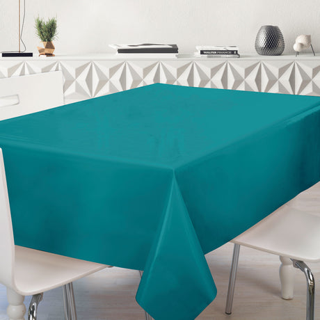 Nordfavn Uni Canard Blå – Ensfarvet voksdug i dyb blågrøn tone, miljø