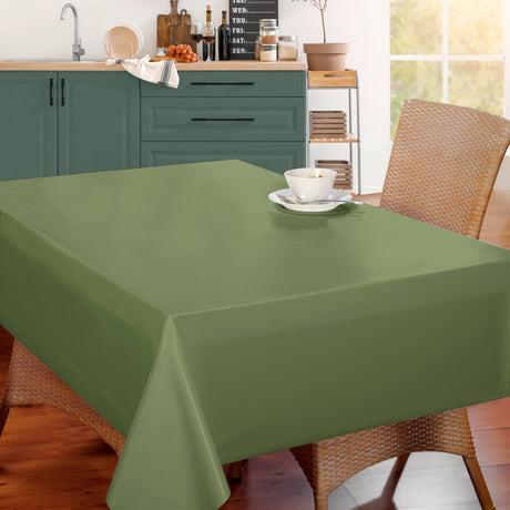 Nordfavn Uni Skov Grøn – Ensfarvet voksdug i rolig grøn nuance, miljø