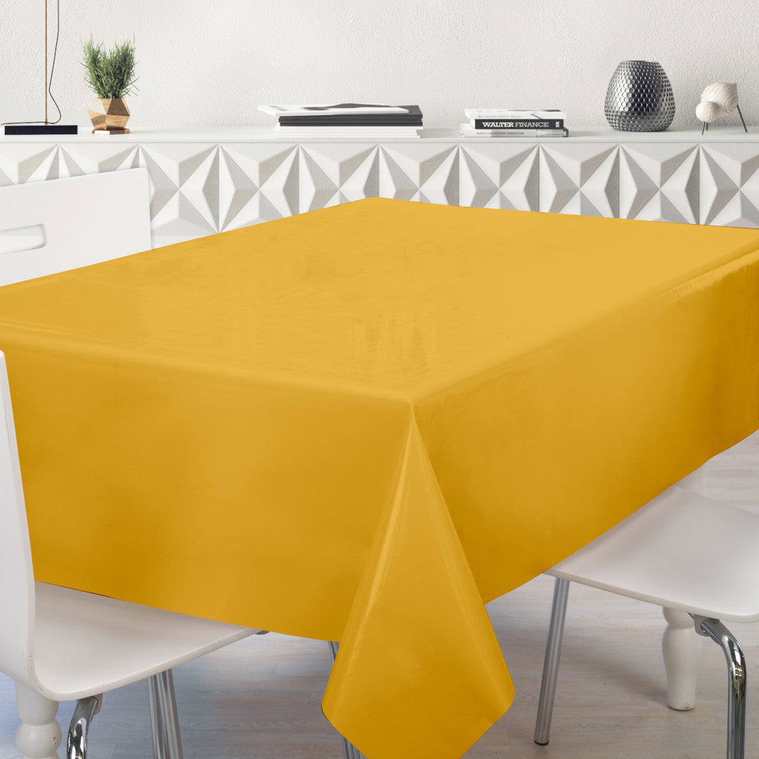 Nordfavn Uni Varm Gul – Ensfarvet voksdug i gylden gul nuance, miljø