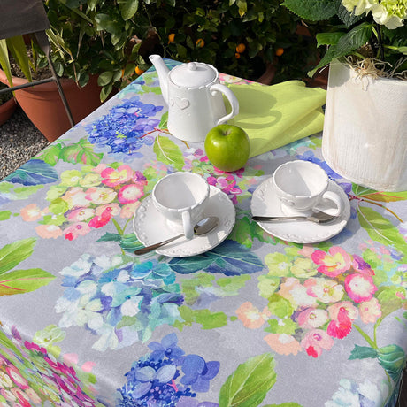 Ortensia a Fiore Grande – Tekstilvoksdug med storblomstrende hortensia, miljø