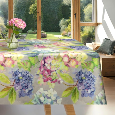 Ortensia a Fiore Grande – Tekstilvoksdug med storblomstrende hortensia