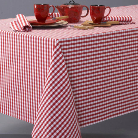 Patinir Rouge – Klassisk ternet tekstilvoksdug – 140 cm bred