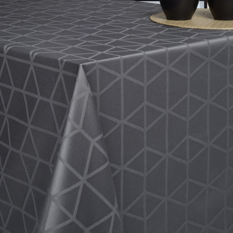 Pelikan Grå fra Engholm – Klassisk damaskdug 160 x 270 cm, hjørne