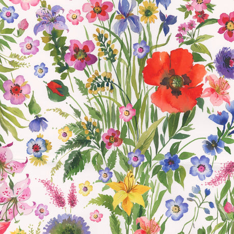 Prato di Fiori Selvatici – Tekstilvoksdug med farverig blomstereng, motiv