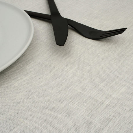 Pure White Linen – Ensfarvet tekstilvoksdug i 100% hør – 140 cm bred