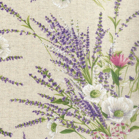 Romanticismo dei Fiori – Tekstilvoksdug med lavendel og valmuer, motiv