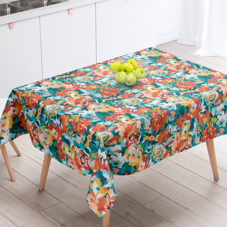 Rosemary Terracotta Bloom – Tekstilvoksdug med blomster – 155 cm bred