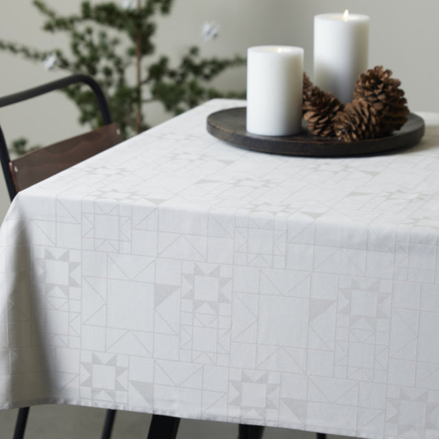 Södahl Star Damask Juledug Beige – 140 x 220 cm