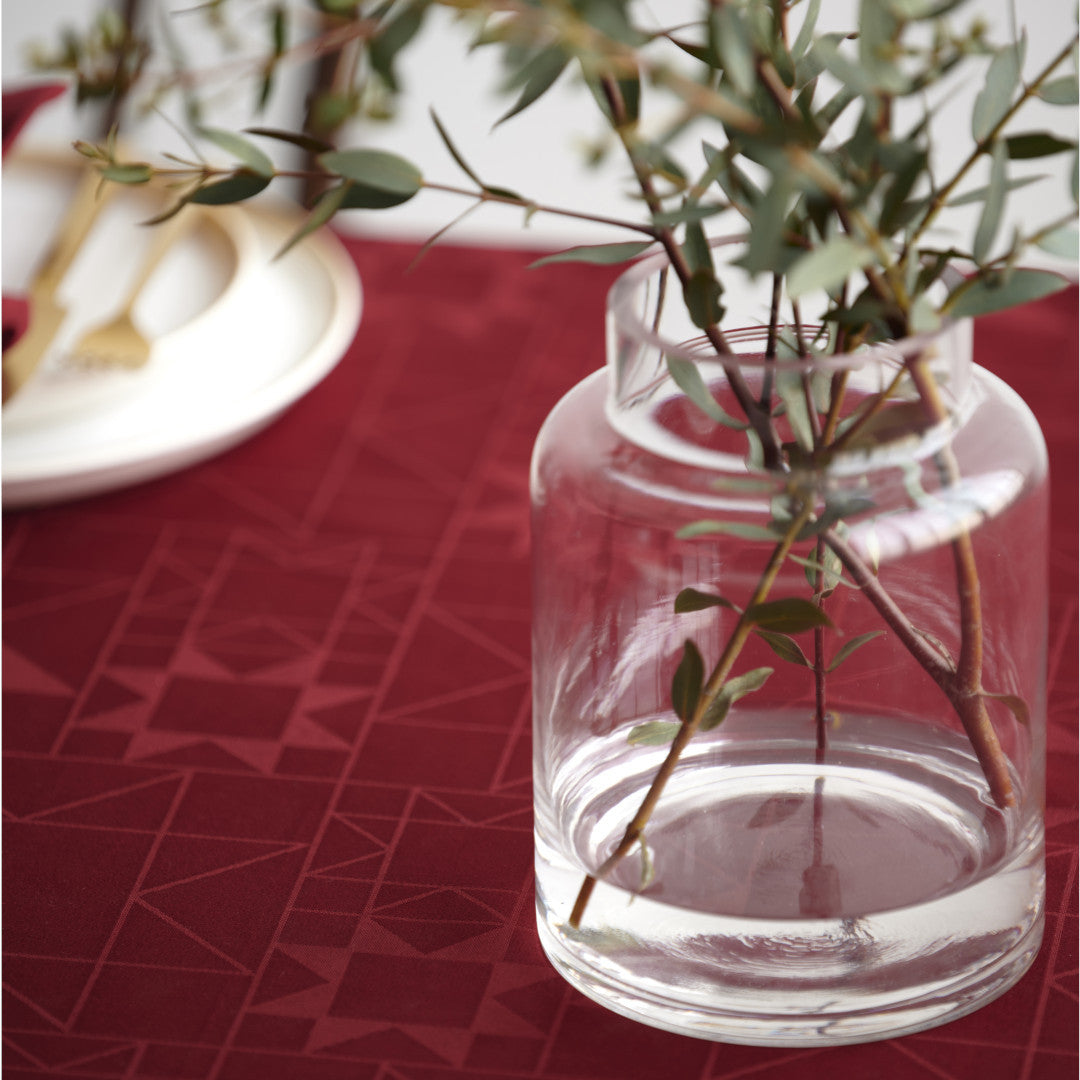 Södahl Star Damask Rød Juledug – 140 x 270 cm