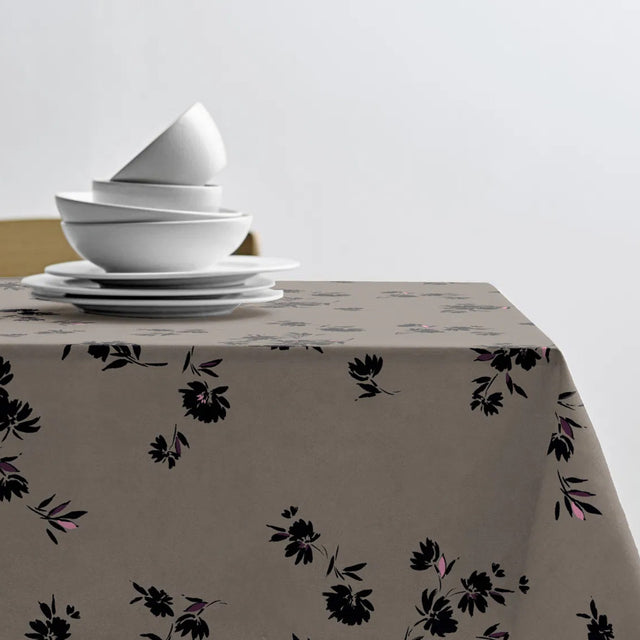 Silhouette Taupe – Södahl tekstilvoksdug med skridsikker bagside